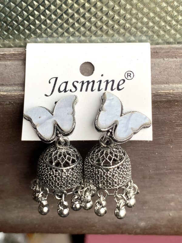 Lightweight Silver Jhumka Earrings for Girls – Trending Oxidised Look – Set of 2 Pair (₹31 per Pair)