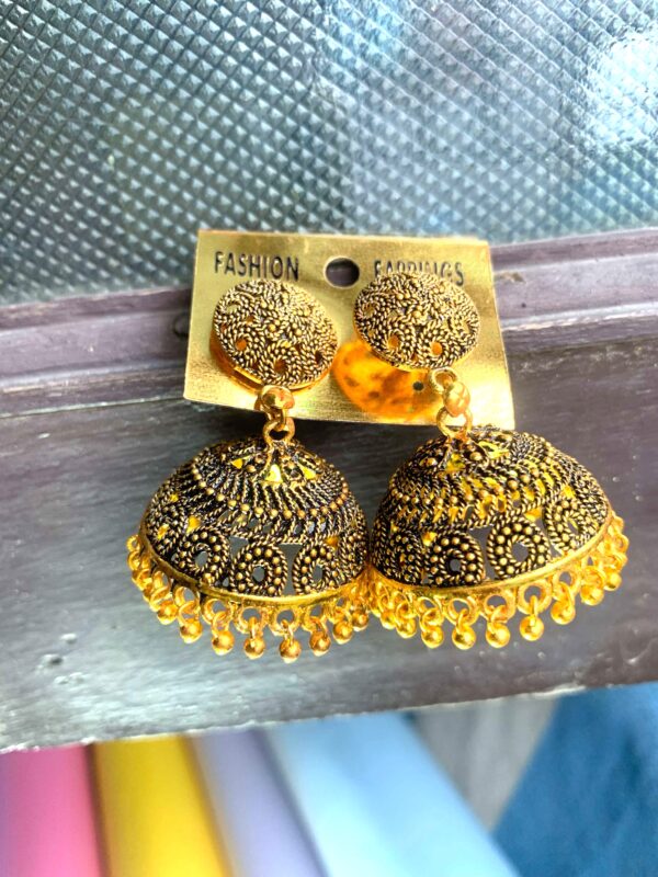 Beautiful Pink Jhumka Earrings – Ethnic Traditional Design – Set of 2 Pairs (₹38 per pcs)