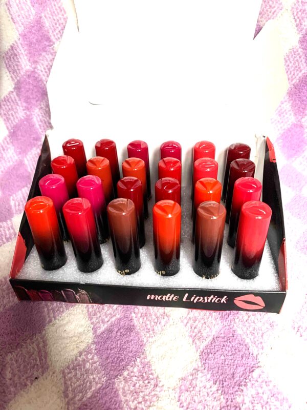 Matte Lipstick – Long Lasting Waterproof Color with Natural Finish – Set of 2 (₹19 per Piece)