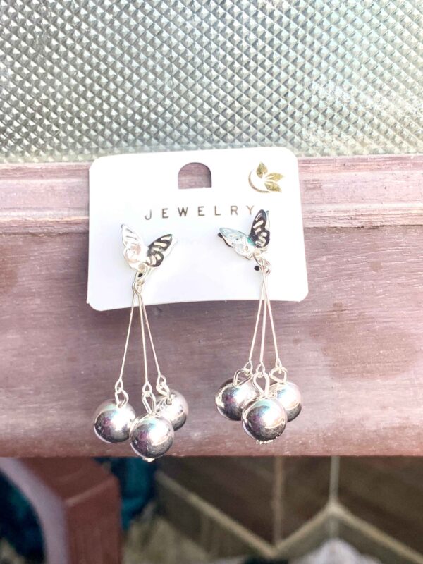 Trending Fancy Long Earrings – Silver Color Stylish Design for Women – (₹33 Per Pair)