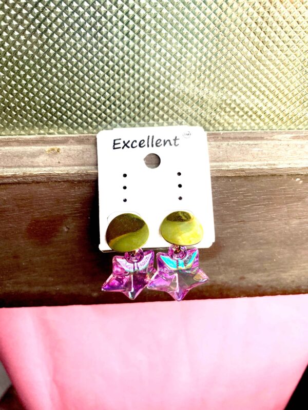 Pink Star Stud Earrings – Cute & Trendy Design – Set of 2 Pairs (₹33per Pair)