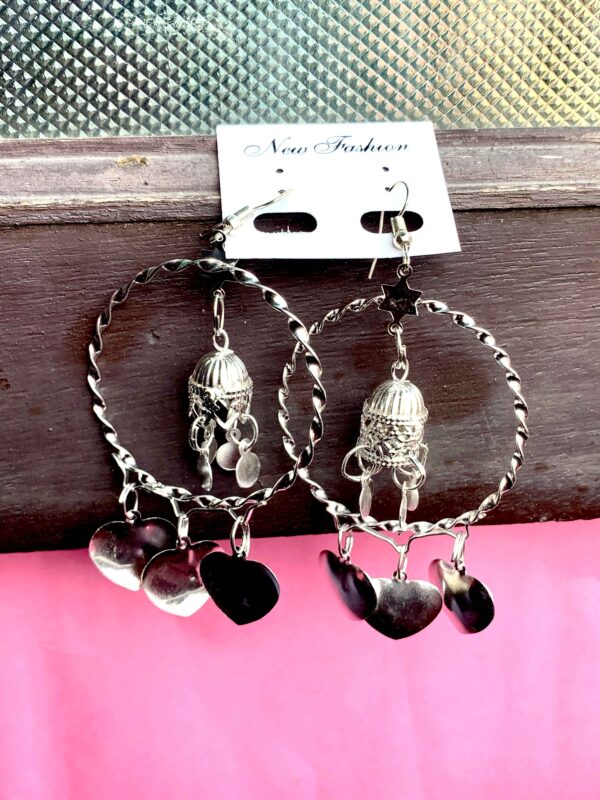 Silver Jhumka Bala Earrings – Traditional Ethnic Design – Set of 2 Pairs (₹33 per Pair)