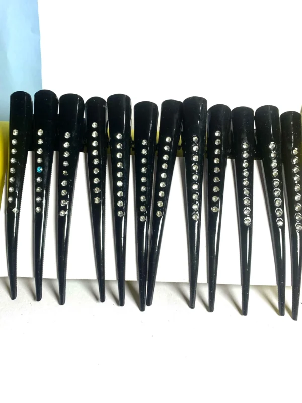 Kawwa Black Hair Clature – High Quality Strong Grip for Women – Set Of 6 (₹8.10 per pcs)