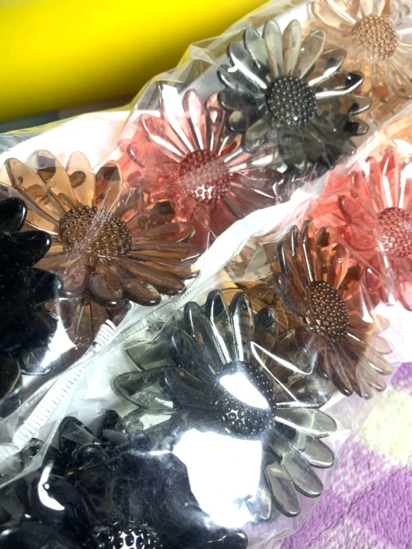 Flower Hair Clature – Beautiful Multicolor Design for Girls – Set Of 6 (₹8.10 per pcs)