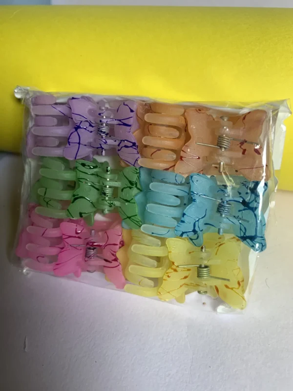 Small Stylish Hair Clutcher for Girls & Women – Strong Grip, Daily Use-Pair Of 12 (₹2.30 per Piece)