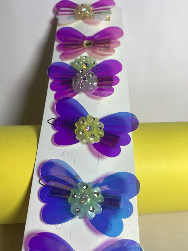 Transparent Butterfly Hair Clips – Elegant & Lightweight Design– Set Of 6(₹4 per pcs)