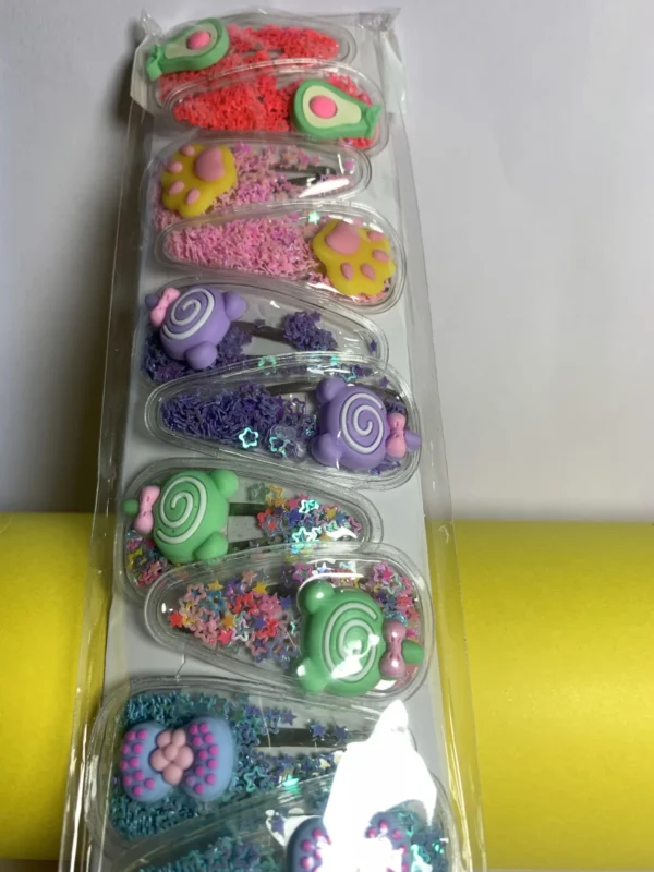 Stylish Multicolor Hair Clips – Trending Designs for Girls & Women– Set Of 6 (₹4 per pcs)
