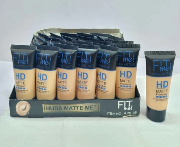 Fit Me Hudda Matte HD Foundation – High Definition, Long Lasting & Smooth Matte Finish for All Skin Types