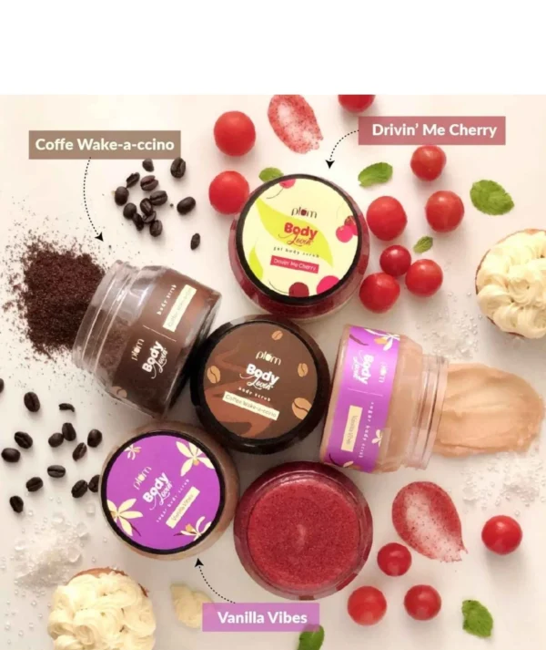 Plum BodyLovin’ Coffee Body Scrub – Multi-Flavor Exfoliating Scrub for Smooth & Glowing Skin