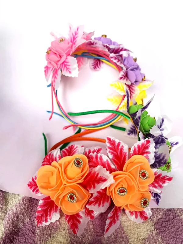 Rose Flower Hair Band – Elegant Floral Design for Girls & Women – Set of 12 (₹19.50 per Piece)