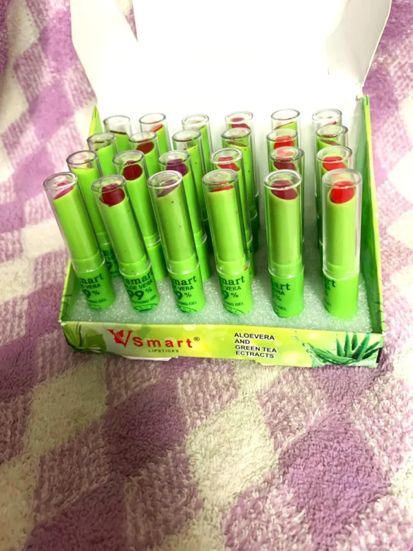 Rich Matte Lipstick – Infused with Aloe Vera & Green Tea – Long Lasting Herbal Formula – Set of 2 (₹19 per Piece)