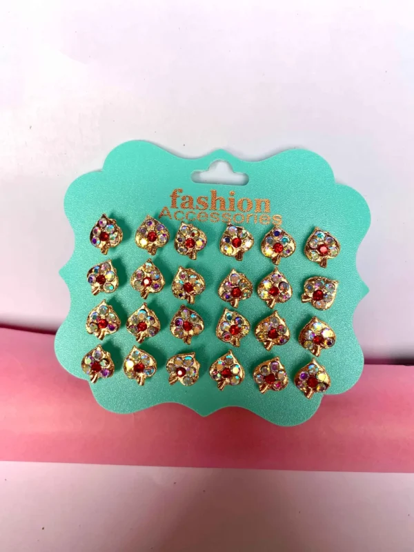 Stylish Tops Earrings – Modern Trendy Design – Set of 12 Pairs-3.50 per pair