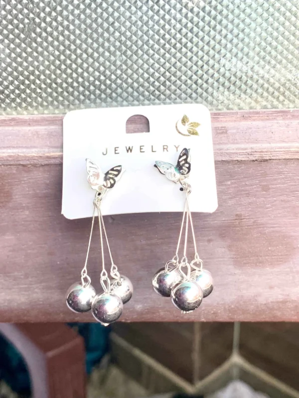Trending Fancy Long Earrings – Silver Color Stylish Design for Women