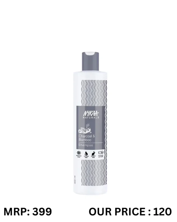 Nykaa Naturals Charcoal & Bamboo Face Wash – Deep Detox & Oil Control Cleanser
