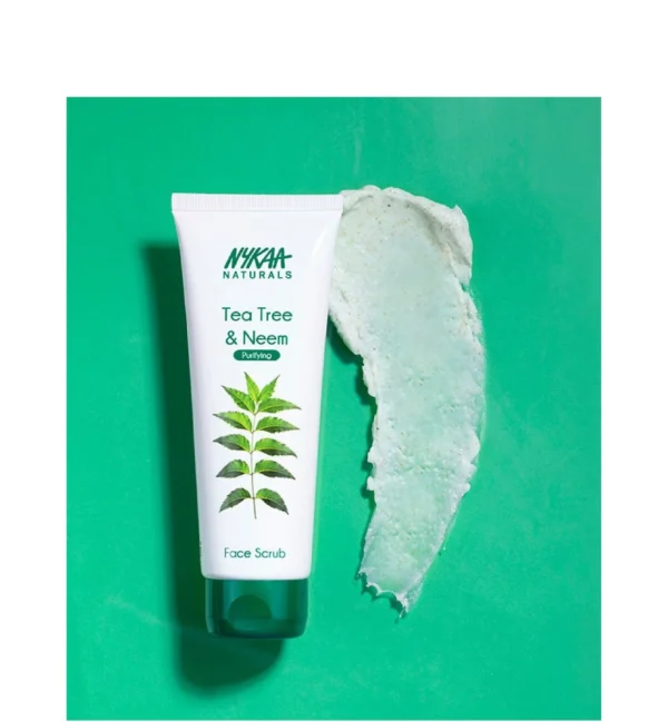 Nykaa Naturals Tea Tree & Neem Face Scrub– Oil Control & Anti-Acne Cleanser