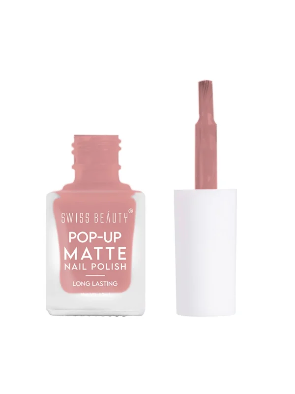 SWISS BEAUTY Pop-Up Matte Nail Polish (10ml) – Long Lasting, Quick-Dry & Vibrant Shades