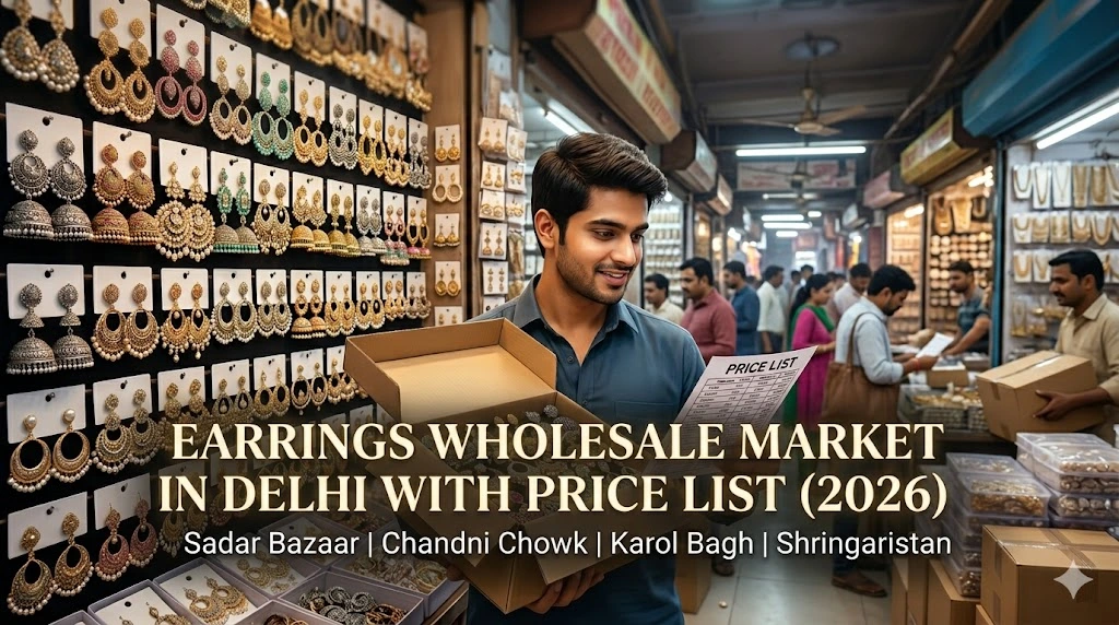 Earrings Wholesale Market In Delhi With Price List (2026) | Sadar Bazaar, Chandni Chowk & Shringaristan